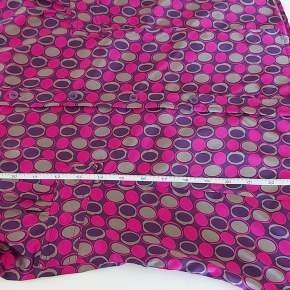 Request Cap Sleeve Shimmer Fuchsia blouse size L - Picture 7 of 13